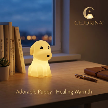 CEJDRINA™ Cute Silicone Animal Bedside Night Light – Soft Squeeze Tap-Control Warm LED Nursery & Kids Room Lamp