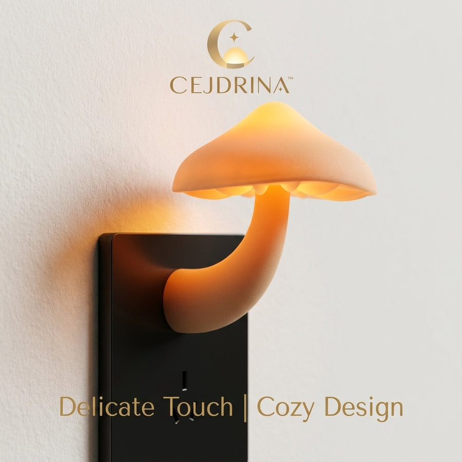 CEJDRINA™ Dusk-to-Dawn LED Botanical Plug-in Night Light – Smart Light-Sensing Bedside Lamp for Hallways, Stairways & Corridors