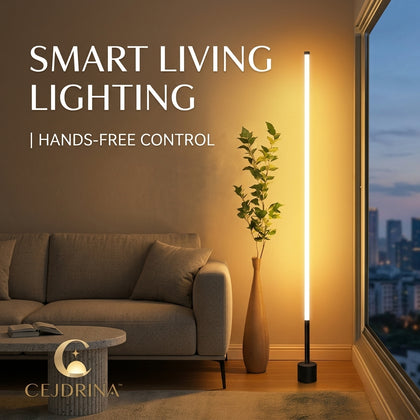 CEJDRINA™ Offline Voice-Control LED Floor Lamp – Smart Acoustic Standing Night Light for Living Room & Bedroom Corner