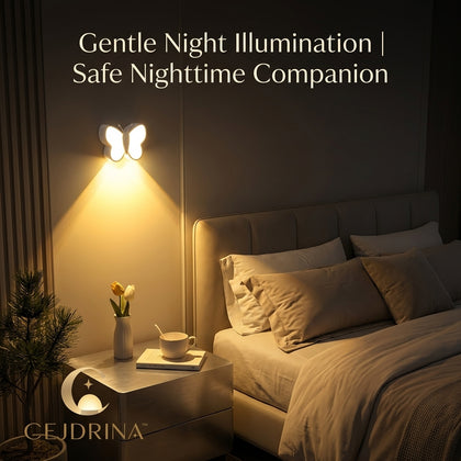CEJDRINA™ Glazed Ceramic Mushroom Bedside Night Light – Mid-Century Modern Warm LED Accent Lamp for Bedrooms