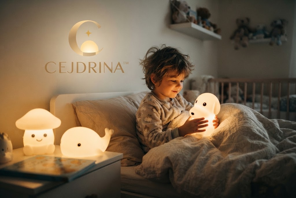 CEJDRINA warm bedside light objects in an evening room